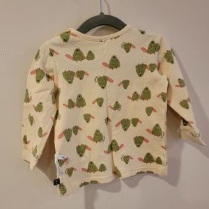 Moimoln size 90 groundhog beaver graphic shirt print so cute!